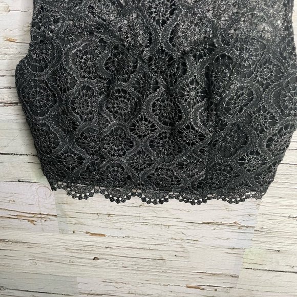 My Michelle black gray sparkle two piece set crop top tulle skirt size 3 - Picture 4 of 16